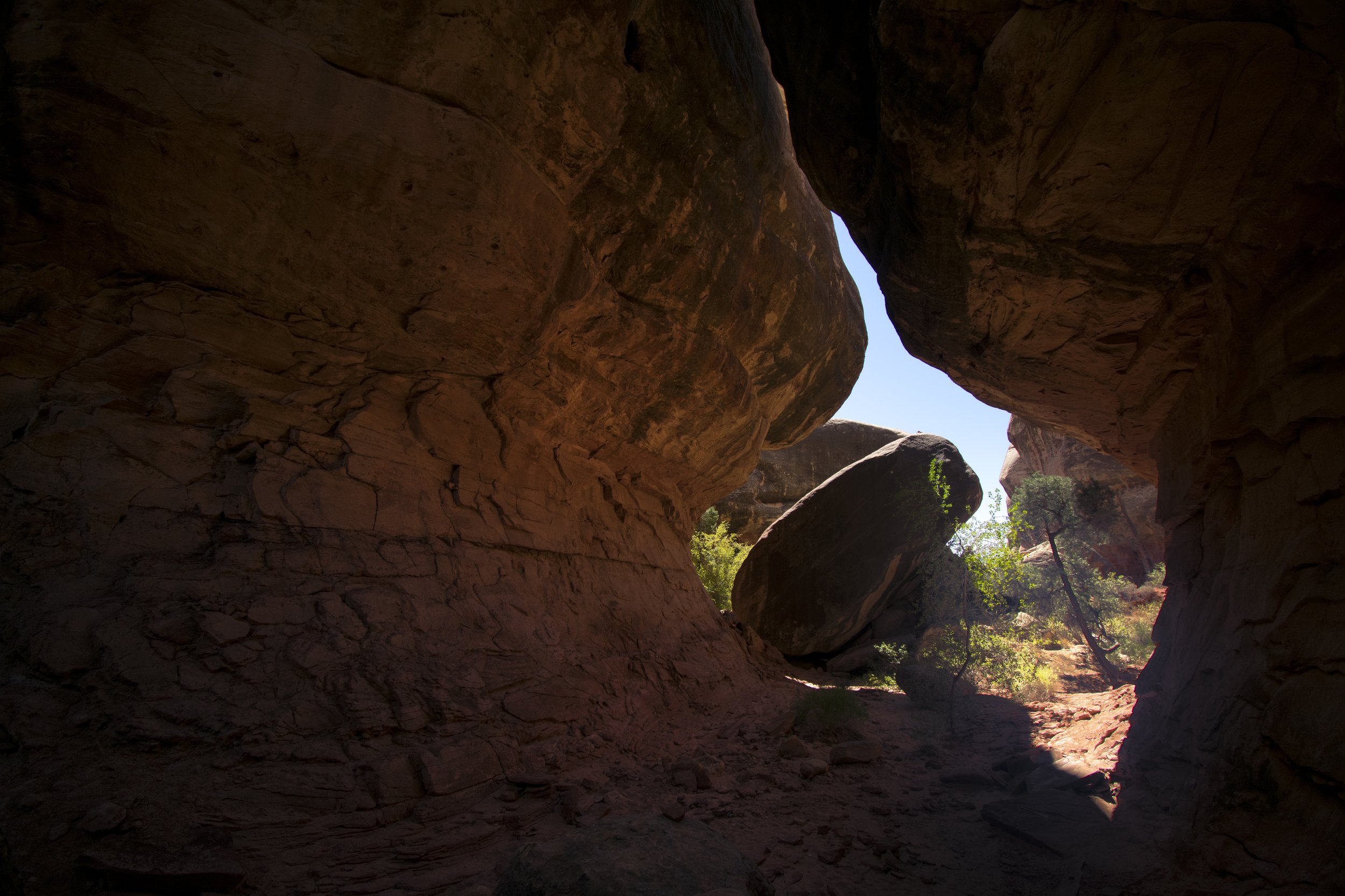 Slot canyon in Canyonlands